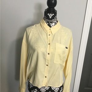 Calvin Klein button down yellow shirt size medium